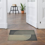 Fluted Arch Loop Design Polyester 16' x 24' Anti-Slip Door Mat (Brow)