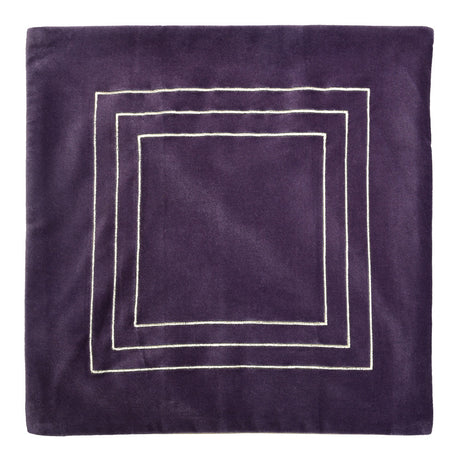 Solid Cotton Polyester 16" x 16" Cushion Covers Set of 2 (Lavender)