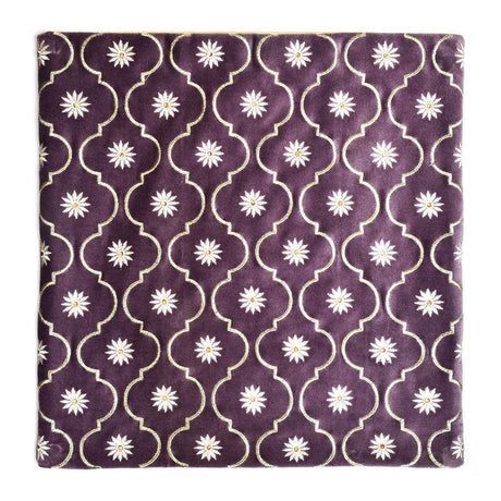 Abstract Cotton Polyester 16' x 16' Cushion Covers Set of 2 (Lavender)