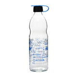 Aqua Transparent 1000 ml Glass Water Bottle (Blue)