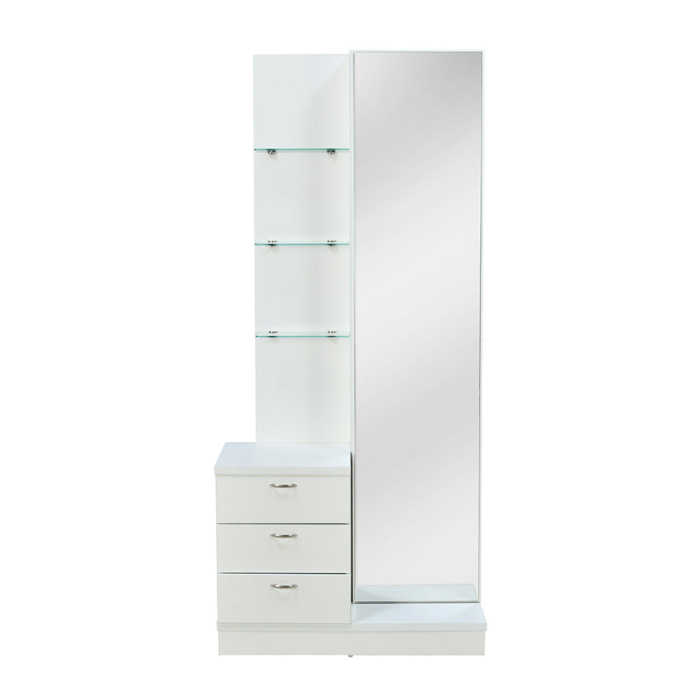 Prime Engineered Wood Dresser with Mirror (Frosty White)