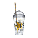 Shine Printed Plastic 660 ml Sipper Bottle (Yellow)