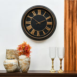 Nilkamal Romania Antique Analog Wall Clock Black Gold