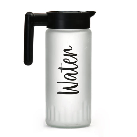 Minimalist 1460 ml Water Jug With Lid (White & Black)