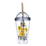 Beautiful Printed Plastic 660 ml Sipper Bottle (Yellow)