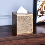 Rectangular Metal Tissue Holder Box (Antique Gold)