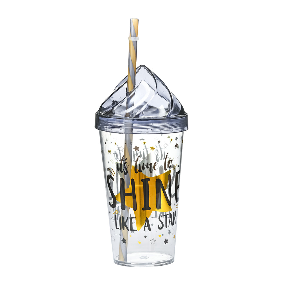 Shine Printed Plastic 660 ml Sipper Bottle (Yellow)