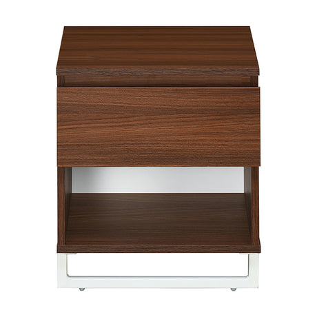 Meta Engineered Wood Nightstand (Classic Walnut)