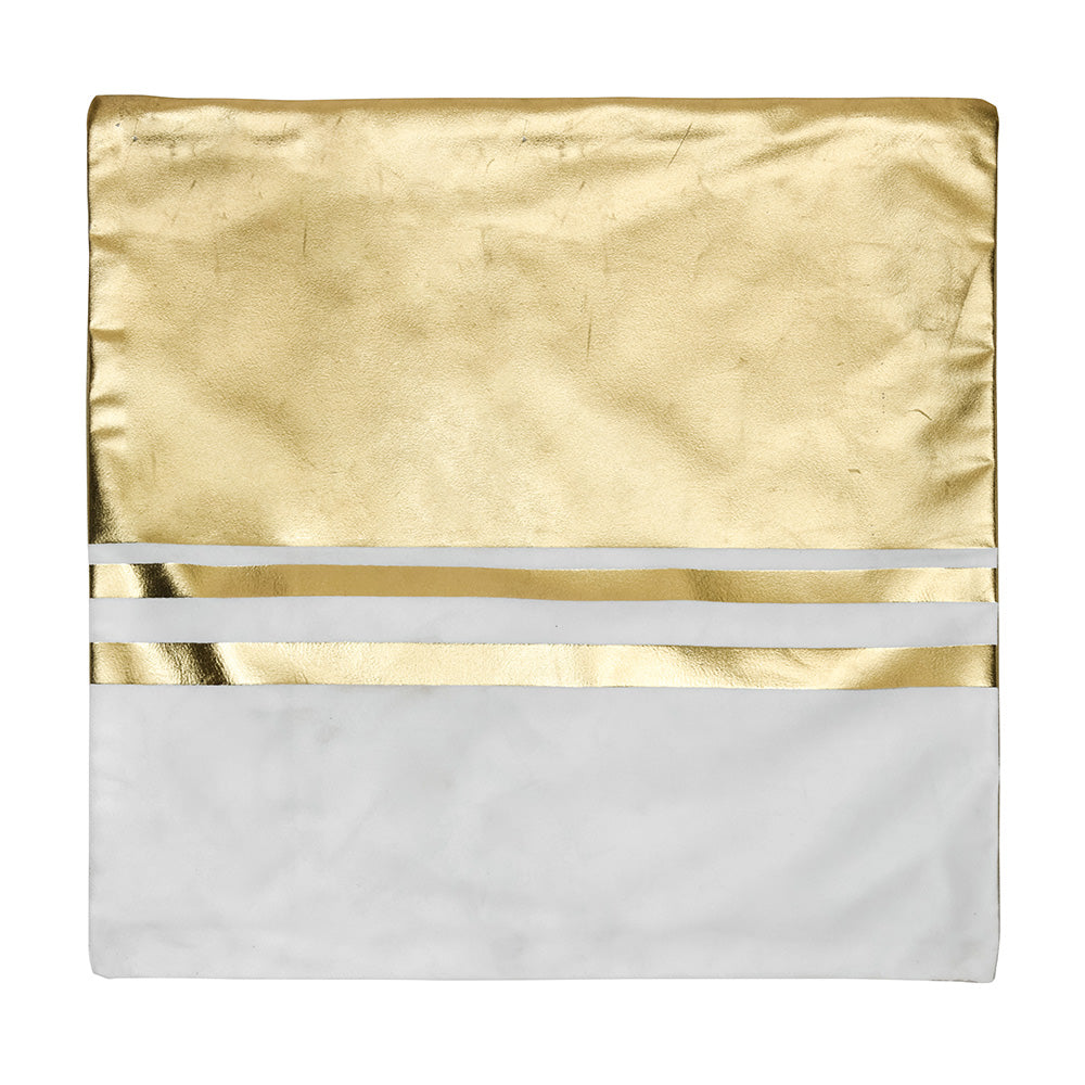 Solid Polyester 16' x 16' Cushion Cover (Off White & Gold)