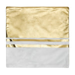 Solid Polyester 16' x 16' Cushion Cover (Off White & Gold)