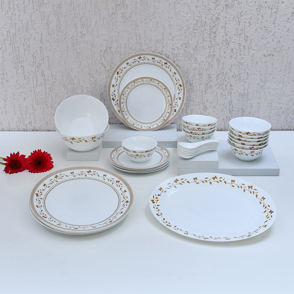 Arias by Lara Dutta Tiara Autumn Grace Dinner Set - 33 Pieces