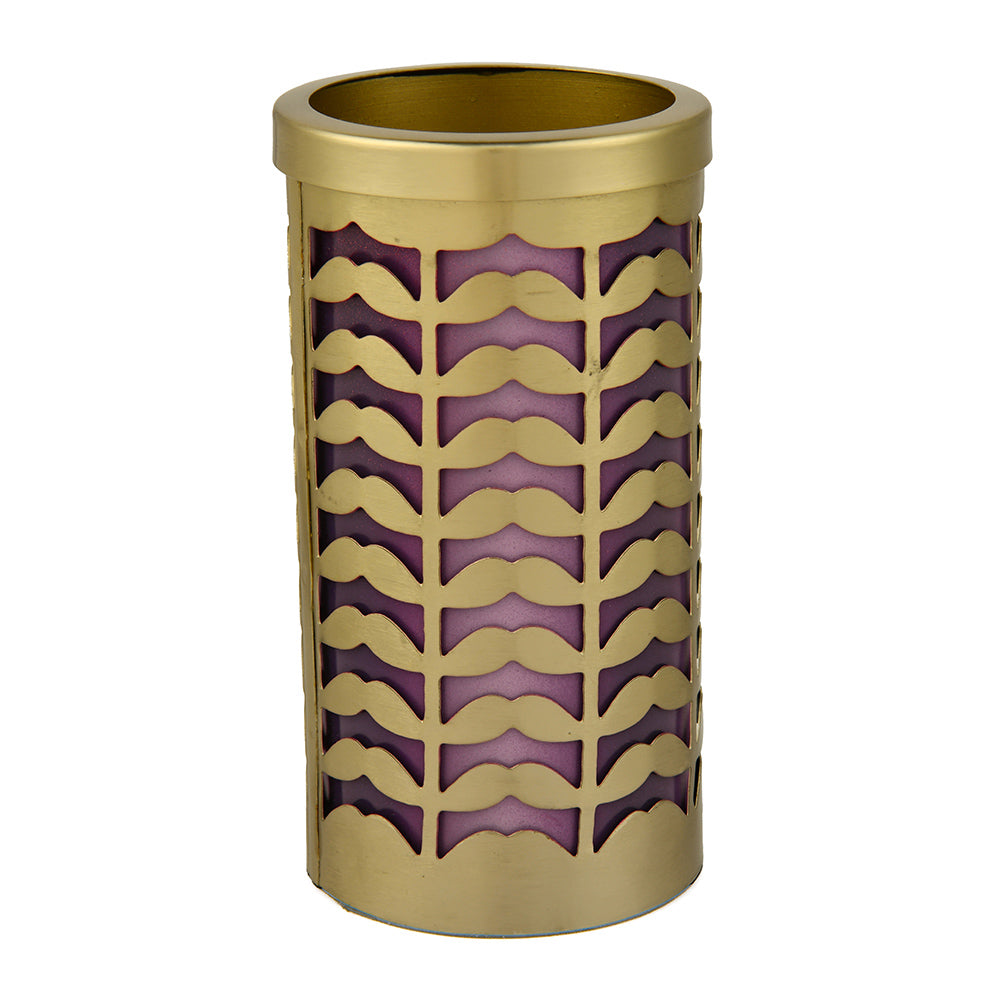 Multipurpose Metal Tumbler Toothbrush Holder (Gold)