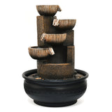 Five Steps Arc Polyresin Decorative Water Fountain (Brown)