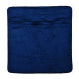 Embroidered Cotton Polyester 16" x 16" Cushion Cover (Blue)