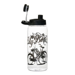 City Bike Print 1000 ml Sports Water Bottle (Black)