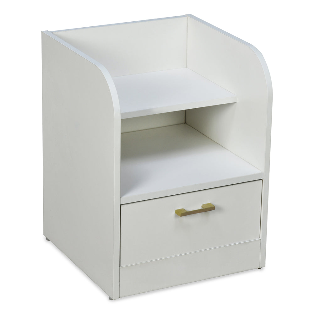 Max Engineered Wood Nightstand (Frosty White)