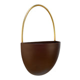 Cirque Wall Mounted Metal Planter 37 cm (Brown)