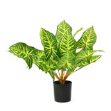 Tropicana Caladium Artificial Potted Plant (Green)