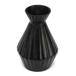 Angular Neck Metal Small Vase (Black)