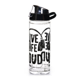 Live Life Lound Print 750 ml Sports Water Bottle (Black)