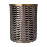 Metal 2.5 Liter Open Dustbin (Gold)