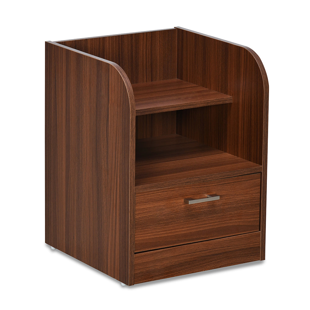 Max Engineered Wood Nightstand (Classic Walnut)