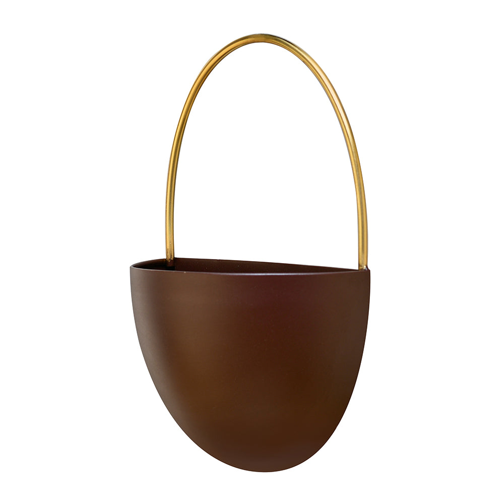 Cirque Wall Mounted Metal Planter 48 cm (Brown)