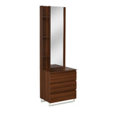 Meta Engineered Wood Dresser with Mirror (Classic Walnut)