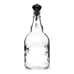 Transparent 1000 ml Glass Oil Dispenser Bottle (Transparent & Black)