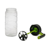 Transparent 1540 ml Glass Jug with Mudller (Green)