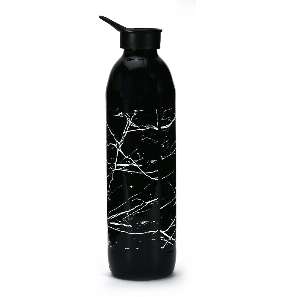 Marble Print 1000 ml Water Bottle (Black)