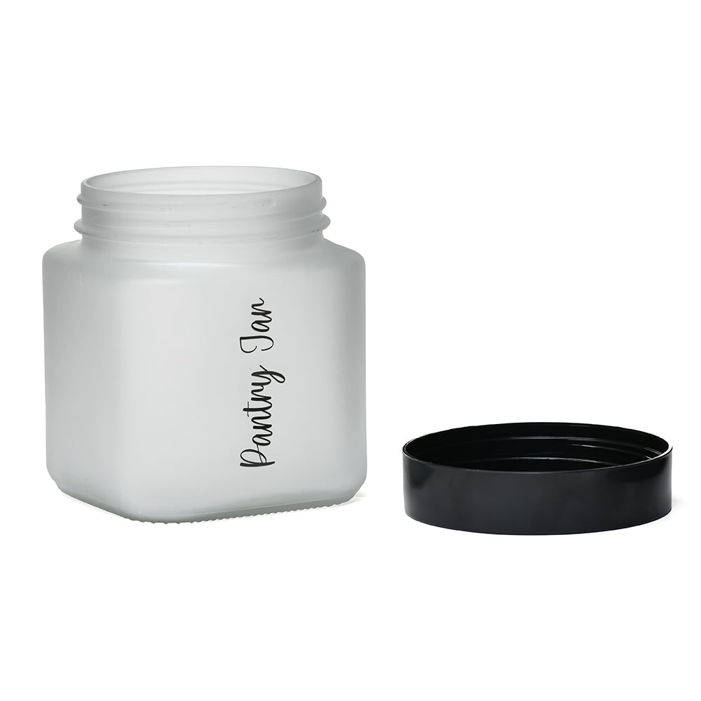 Minimalist Multipurpose 1000 ml Canister Storage Container (White & Black)