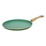 Arias by Lara Dutta Non-Stick Fry Pan With Dosa Tawa and Kadhai With Lid Set of 3 (Emerald)