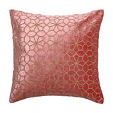 Floral Cotton Polyester 16" x 16" Cushion Covers Set of 2 (Pink)