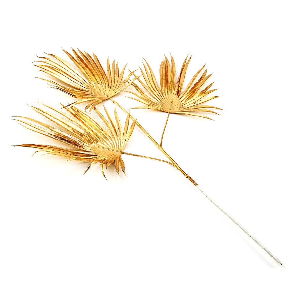 Artificial Palm Leaf Stick (Gold)