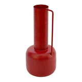 Decortaive Roman Metal Vase With Handle (Magenta)