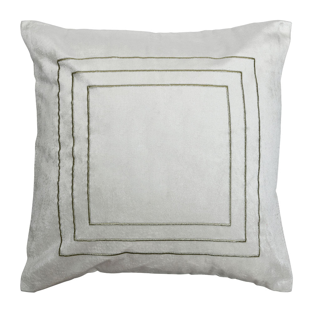 Solid Cotton Polyester 16" x 16" Cushion Covers Set of 2 (Off White)