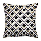 Geometric Polyester 16' x 16' Cushion Cover (Off White & Gold)