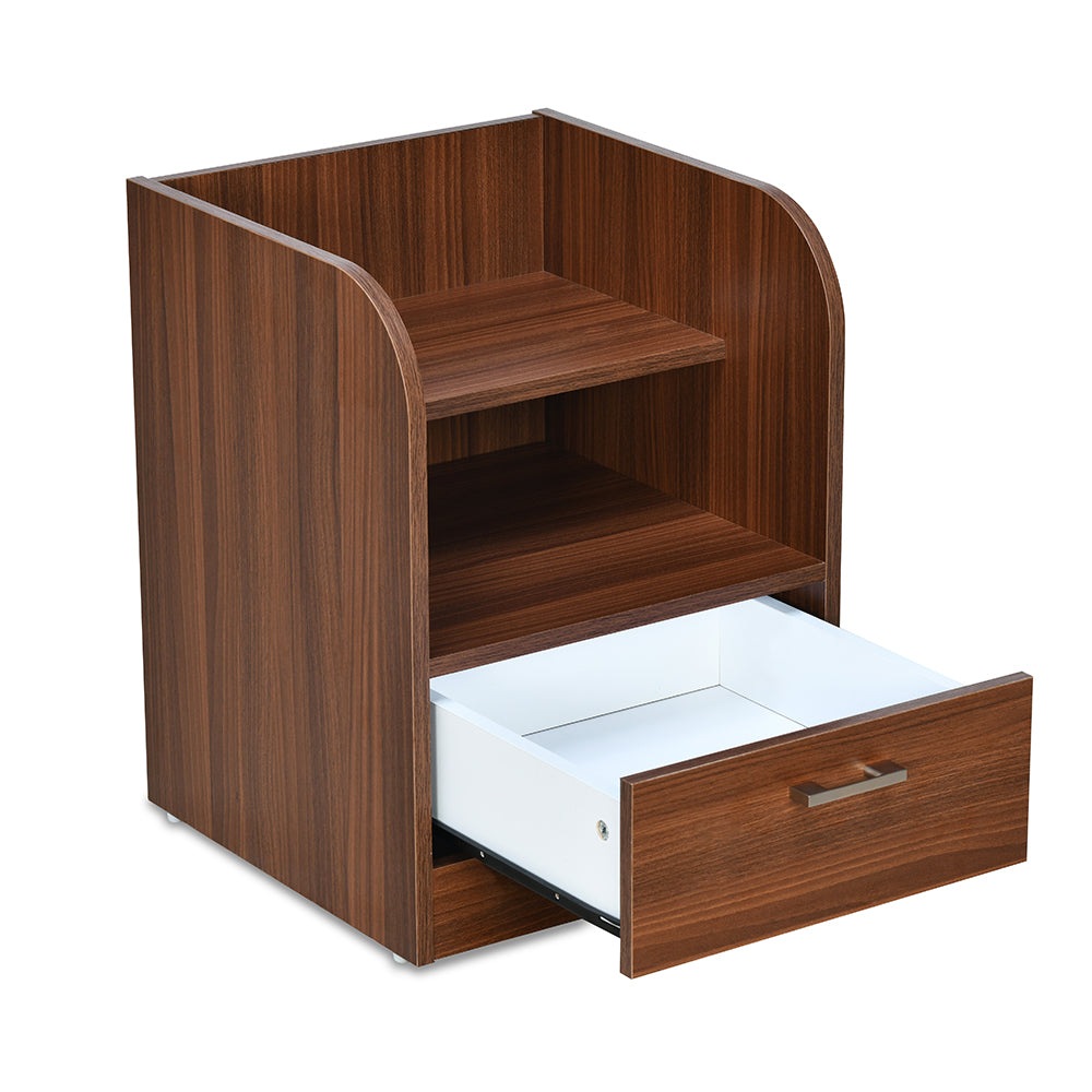 Max Engineered Wood Nightstand (Classic Walnut)