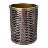 Metal 2.5 Liter Open Dustbin (Gold)