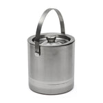 Arias by Lara Dutta Stainless Steel Ice Bucket With Tong and Opener Set of 3 (Silver)