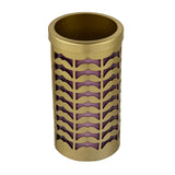 Multipurpose Metal Tumbler Toothbrush Holder (Gold)