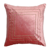 Solid Cotton Polyester 16' x 16' Cushion Covers Set of 2 (Pink)