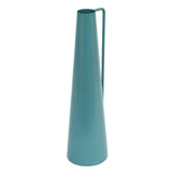 Decortaive Modern Metal Vase With Handle (Turquoise)