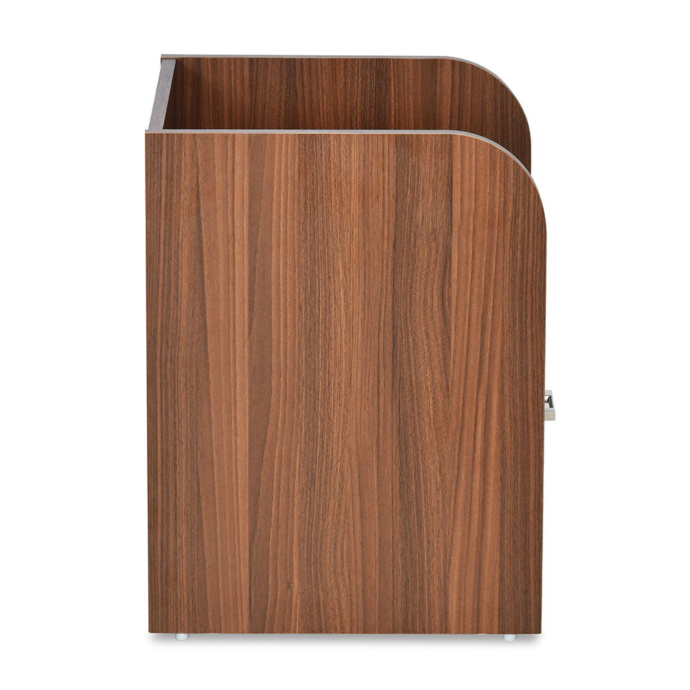 Max Engineered Wood Nightstand (Classic Walnut)