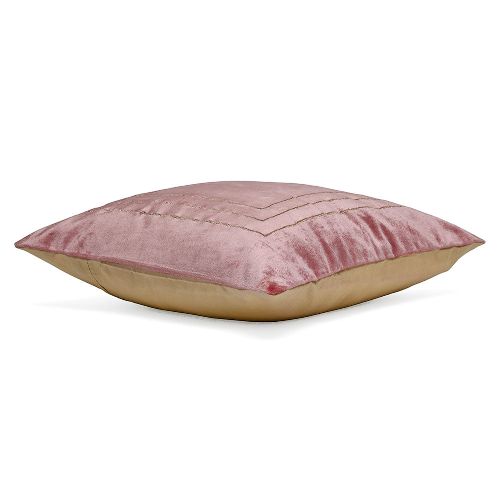 Solid Cotton Polyester 16' x 16' Cushion Covers Set of 2 (Pink)