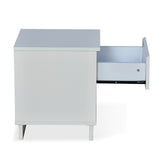 Meta Engineered Wood Nightstand (Frosty White)