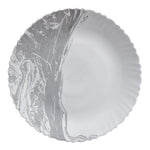 Arias by Lara Dutta Fluted Graphite Snow Dinner Set - 33 Pieces