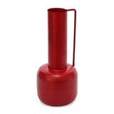 Decortaive Roman Metal Vase With Handle (Magenta)