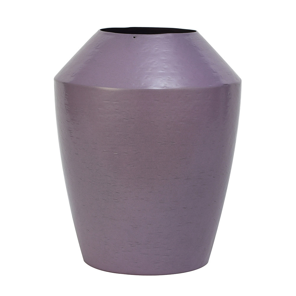 Decorative Stout Metal Vase (Lavender)